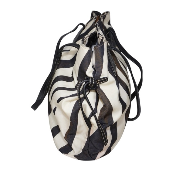 Dooney & Burke Animal Zebra Print Nylon Shopper Tote - Picture 6 of 11